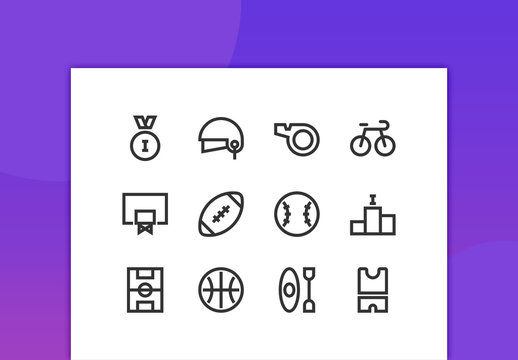Sports Line Icons