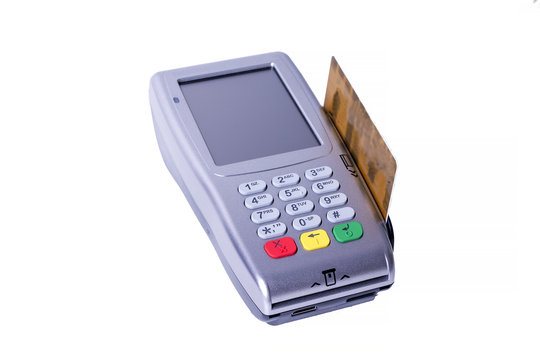 Card reader isolated on white