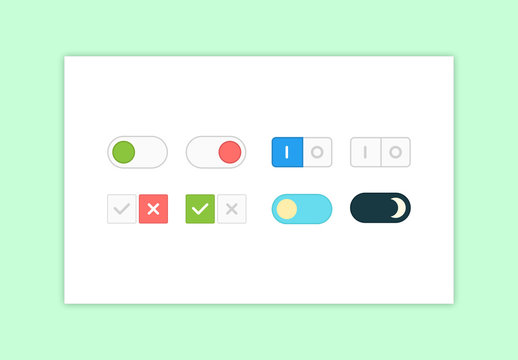 Flat Toggle Buttons