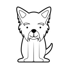 cute dog mascot icon vector illustration design
