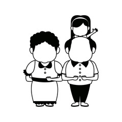 happy grandparents standing with their granddaughter