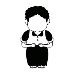 portrait of lovely grandmother old woman happy