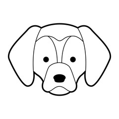 cute dog mascot icon vector illustration design