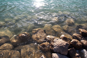 Rocks in the lake