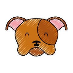 cute dog mascot icon vector illustration design