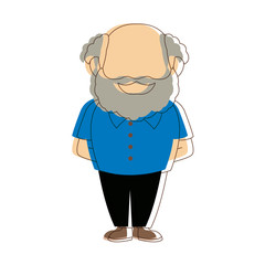 portrait grandfather man family person