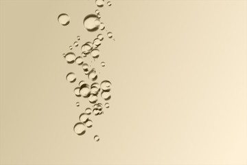 Pouring wine with a group of bubbles 3d illustration