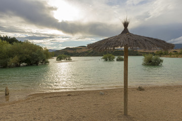 The Alloz reservoir in Lerate, Navarra, Spain