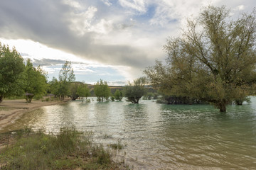 The Alloz reservoir in Lerate, Navarra, Spain