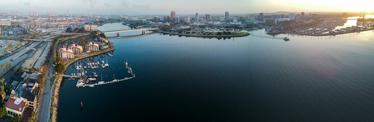 Long Beach Drone View