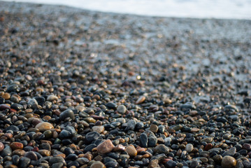 Abstract Rocks and Pebbles on the Beach