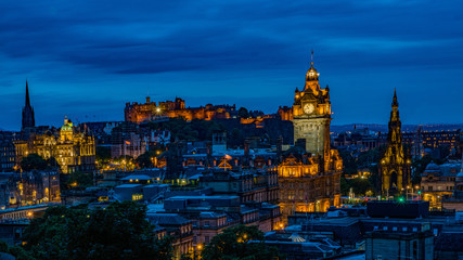Nightfall in Edinburgh
