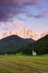 Santa Maddalena church in Val di Funes valley