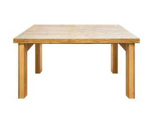Used wooden table isolated