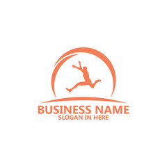 Long Jump Logo Template Design