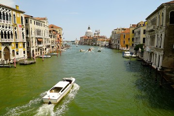 View of the Grand Canal with Santa Maria della Salute in the background
