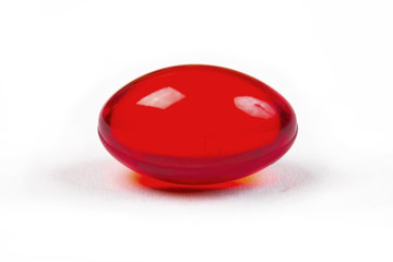 Macro of red capsule