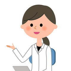 白衣の女性　問診　診察