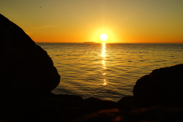 sunset on the Gulf of Finland