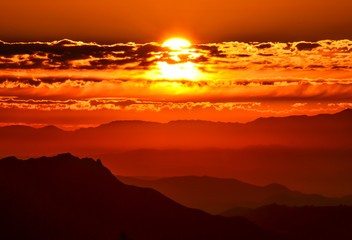 Obraz premium Sunset From Santa Monica Mountains