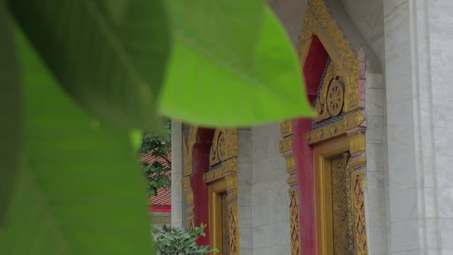 An ubosot in buddhist temple in thailand.