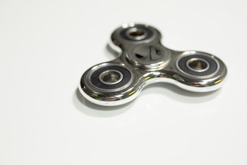 Gray fidget Spinner isolated on white background