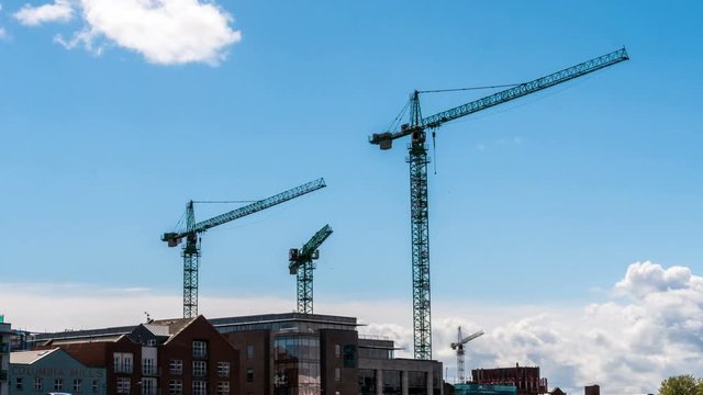 Construction crane in Dublin, Ireland
