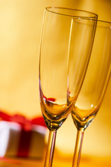 glasses of champagne