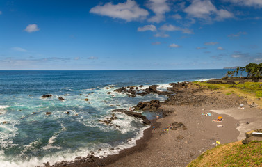 View on Atlantic Ocean Coast, Sao Miguel island, Azores, Portugal