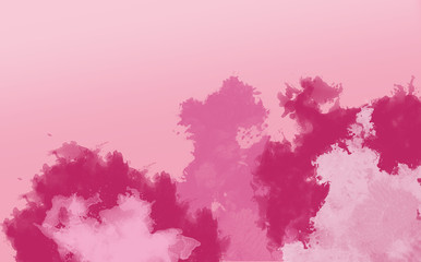 Pink colorful watercolor background.