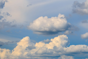 colorful dramatic sky with cloud at sunset