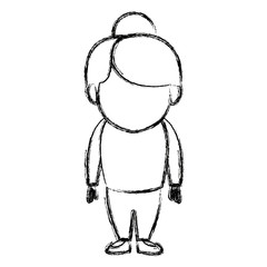 standing woman female adult person character