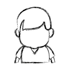 portrait little boy cartoon kid image
