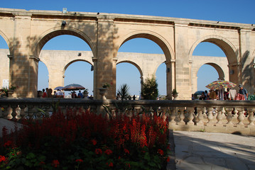 Fototapeta na wymiar Upper Barrakka Gardens in Valletta