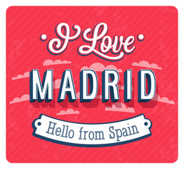Vintage greeting card from Madrid - Spain. - 165108554