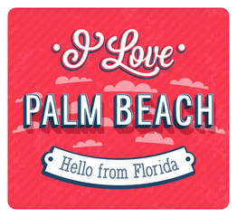 Vintage greeting card from Palm Beach - Florida.