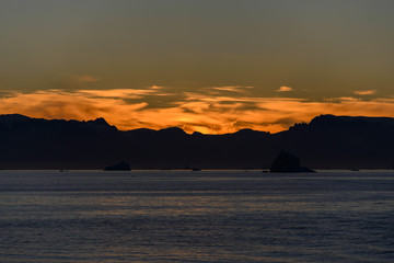 Sunset in Greenland