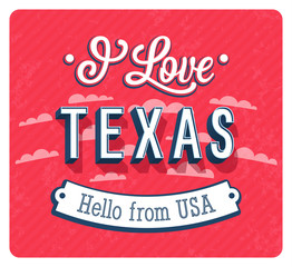 Vintage greeting card from Texas - USA. - 165109521