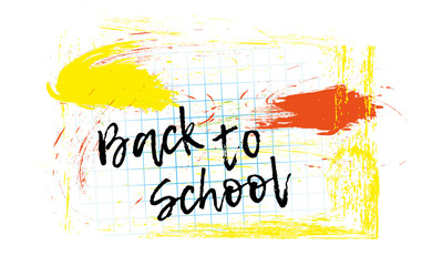 Back to school banner or poster. Abstract background with cell. Vector