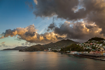Fototapeta na wymiar Sunrise in Grenada