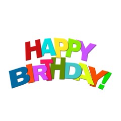 Happy Birthday, round