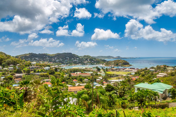 Fototapeta na wymiar View of St. George City from the Fort Frederick's, Grenada