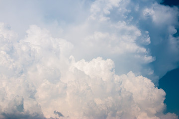 colorful dramatic sky with cloud at sunset
