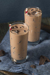 Cold Refreshing Iced Hot Chocolate Milk