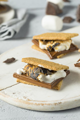 Sweet Homemade Chocolate Smores Dessert