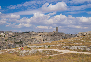 Fototapeta premium Matera (Basilicata) - The historic center of the wonderful stone city of southern Italy, a tourist attraction for the famous 