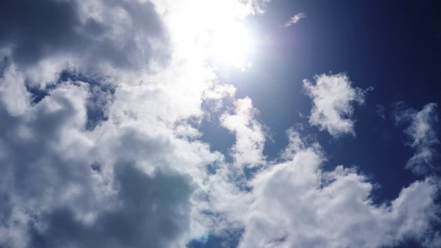 blue sky clouds time lapse