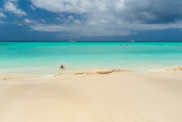 Fototapeta premium Little diver from Saona.