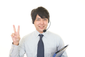 笑顔のオペレーター