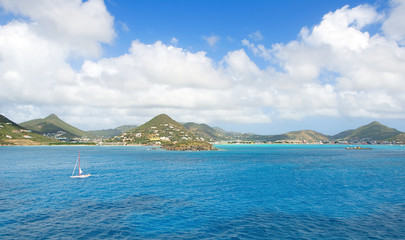 Simpson Bay and Great Bay - Philipsburg Sint Maarten ( Saint Martin ) - Caribbean tropical island